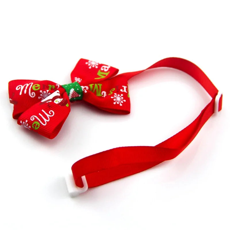 Christmas Pet Bow Collar