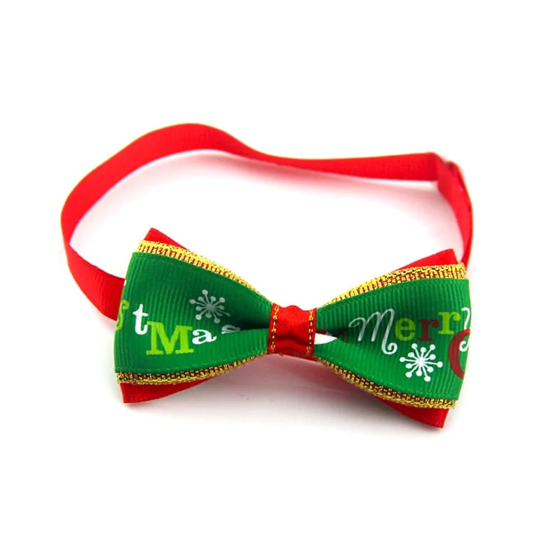 Christmas Pet Bow Collar